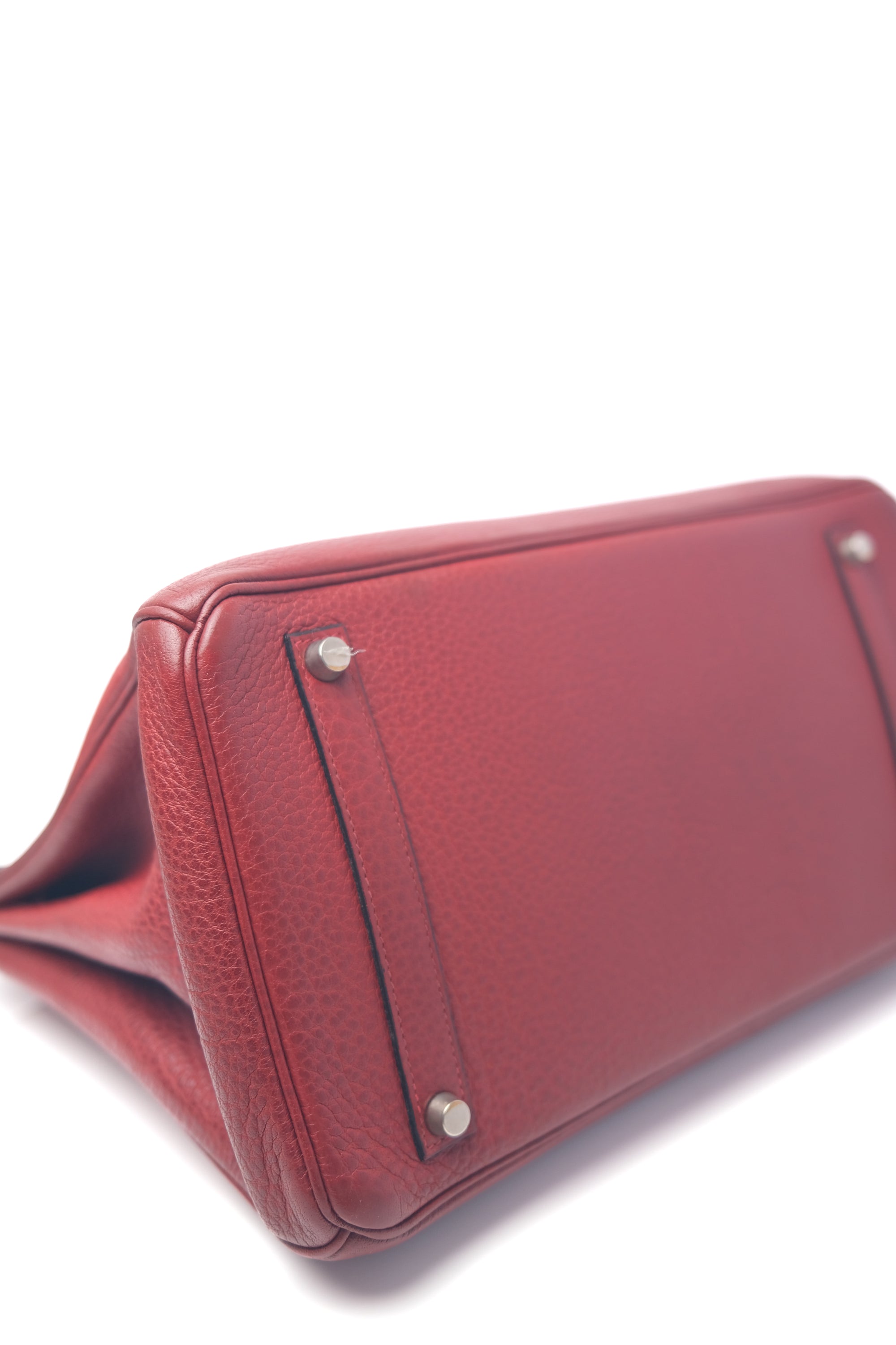 Birkin 35 Rouge H Palladium Hardware Buffalo □F