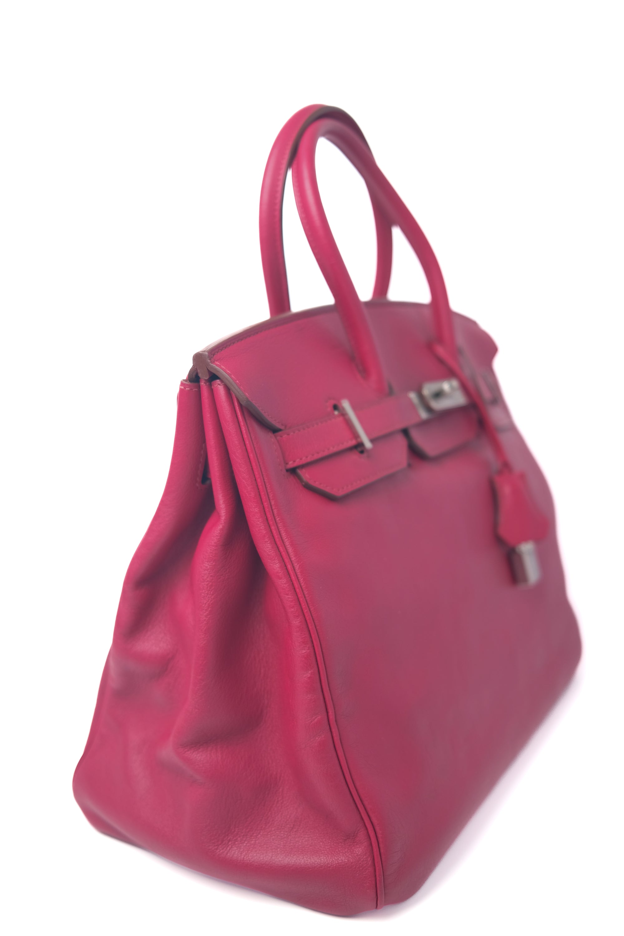Birkin 35 Ruby Palladium Hardware Swift □N