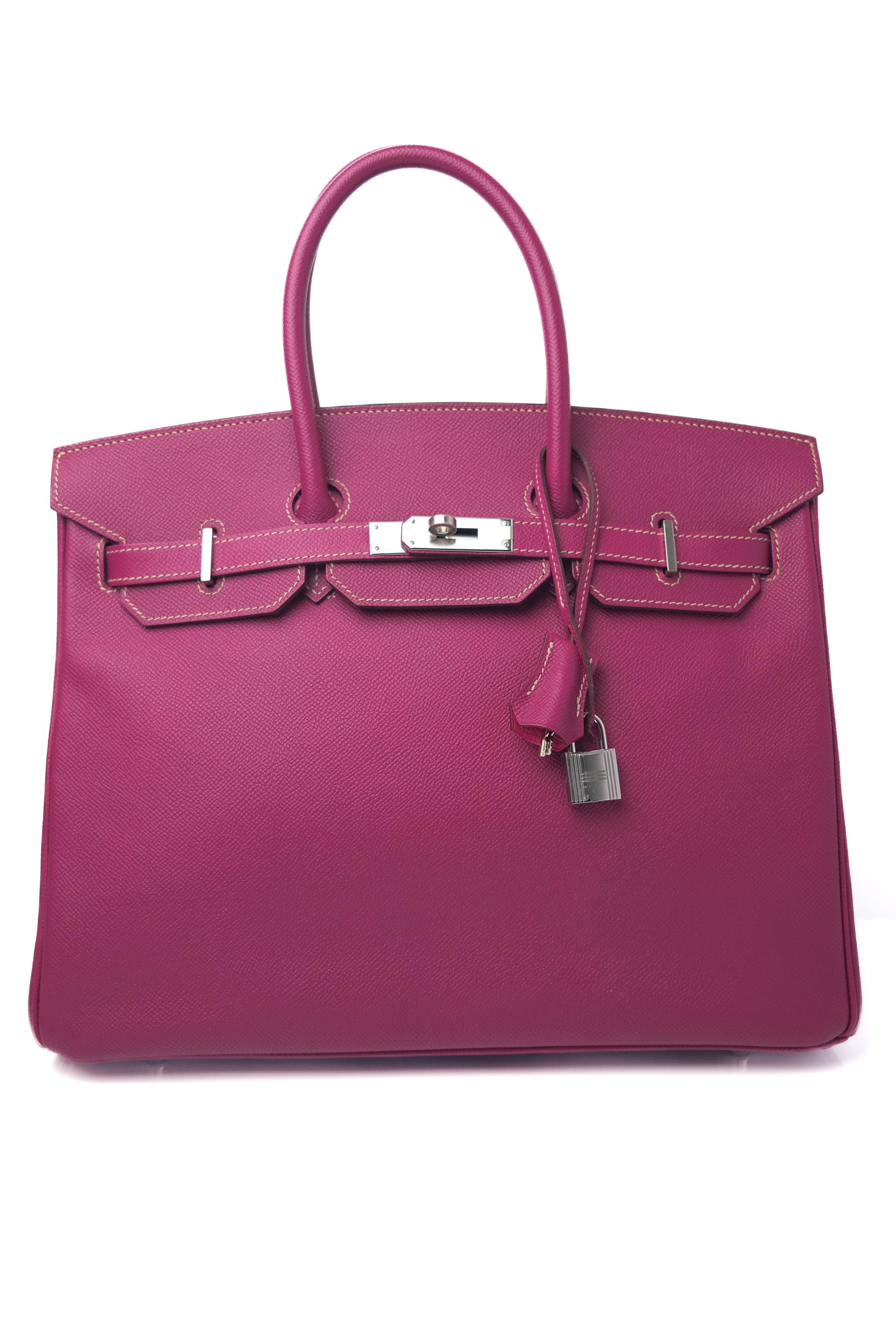Birkin 35 Tosca (Rose Tyrien interior) Palladium Hardware Epsom Candy Collection □O