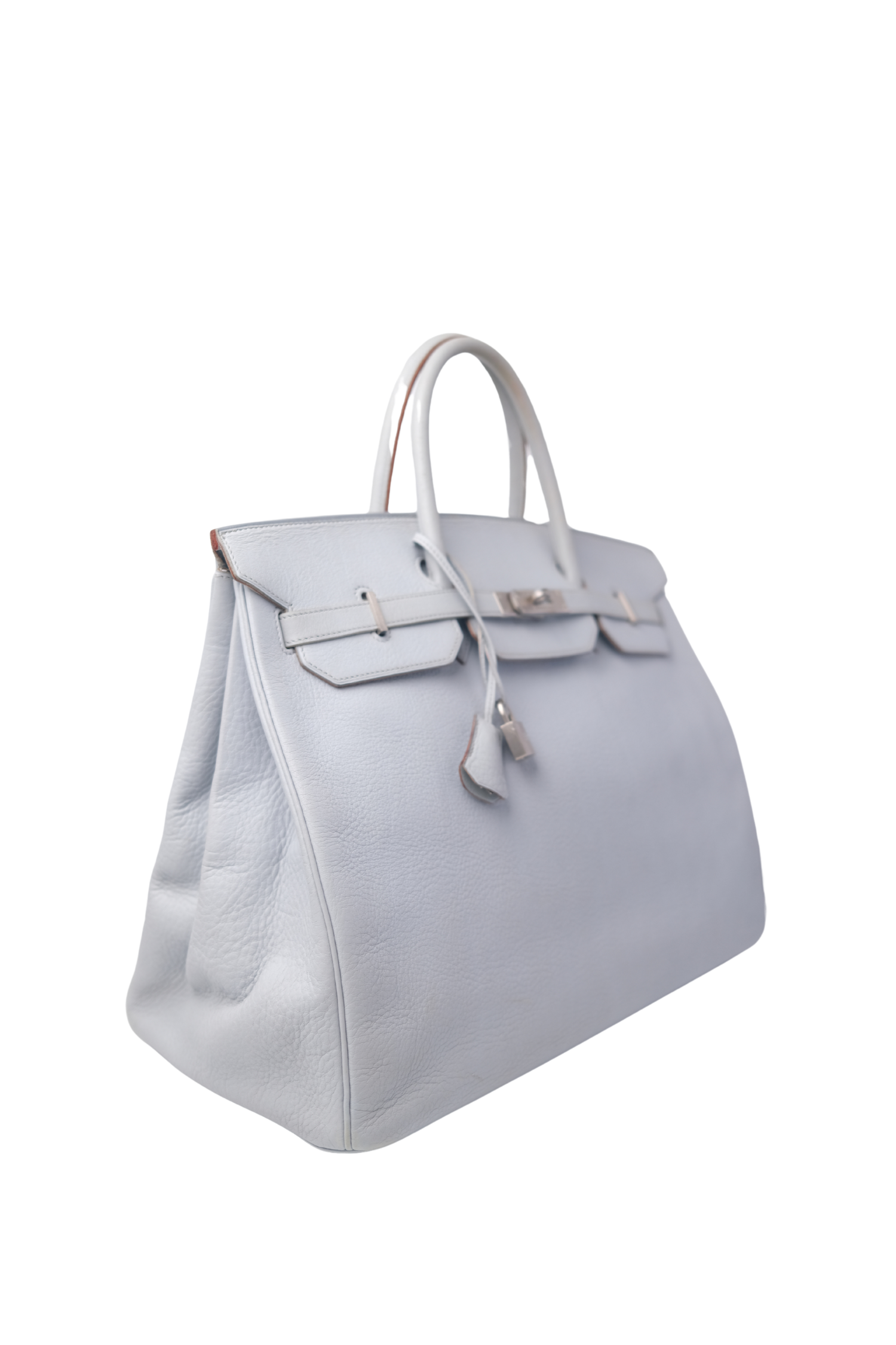 Birkin 40 Blue Gray Brushed Palladium Hardware □D