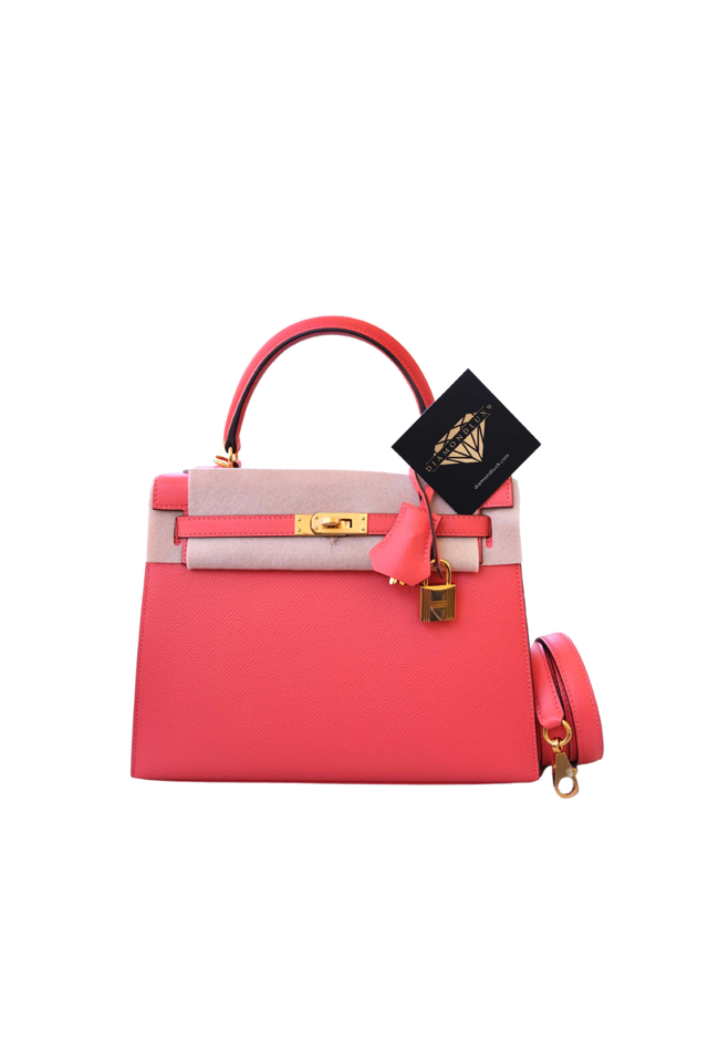Kelly 25 Rose Jaipur Gold Hardware Epsom A