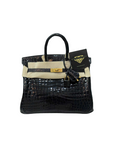Birkin 25 Croco Noir Gold Hardware Niloticus X