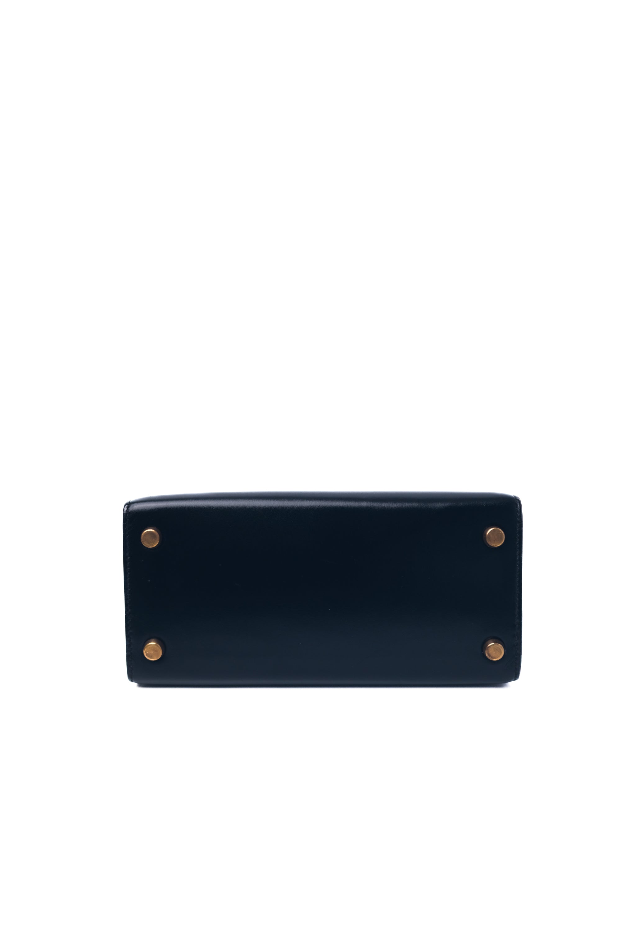 Mini Kelly Noir Gold Hardware Box 〇S