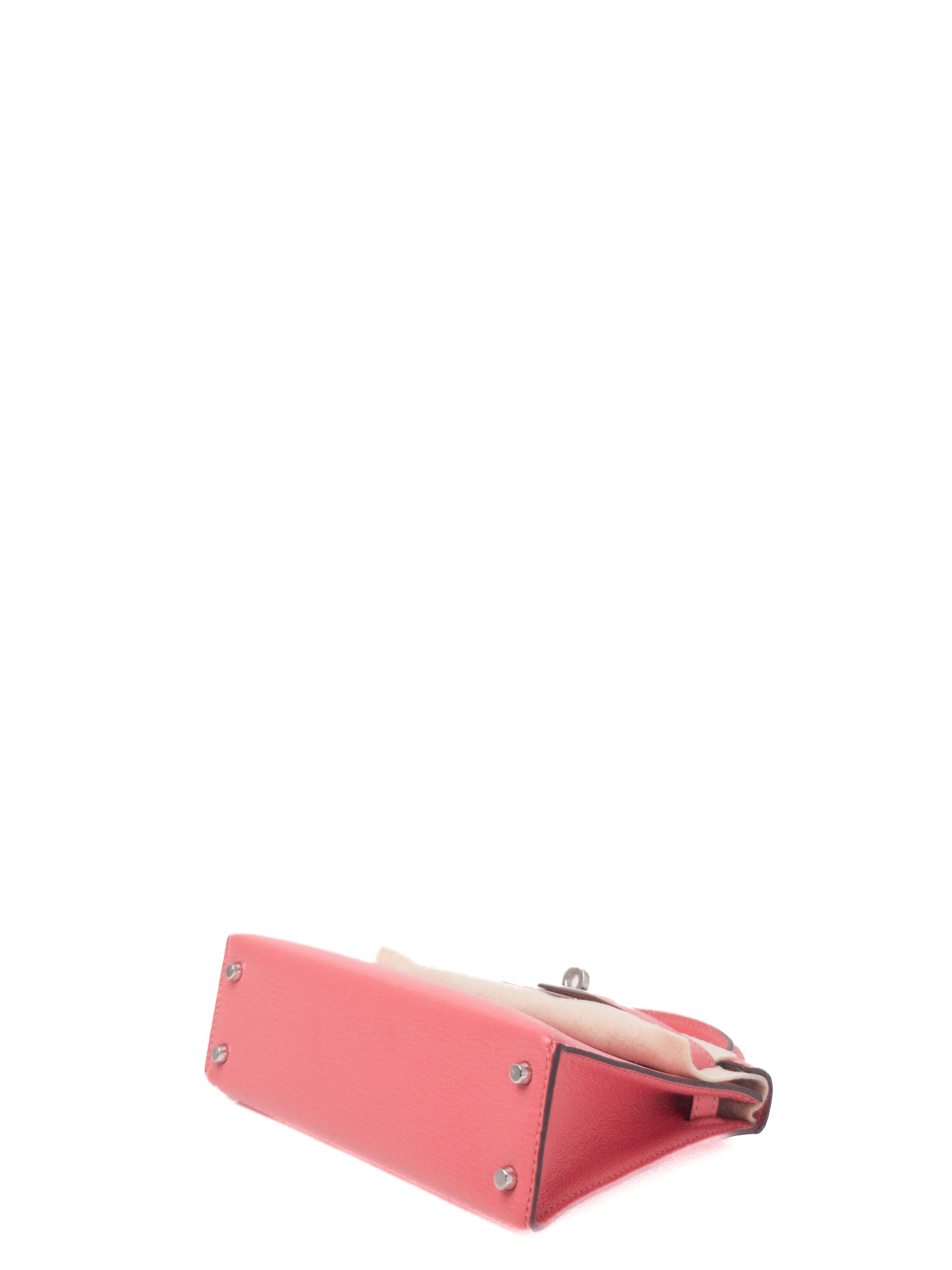 Mini Kelly 20 Rose Lipstick Palladium Hardware Chevre D