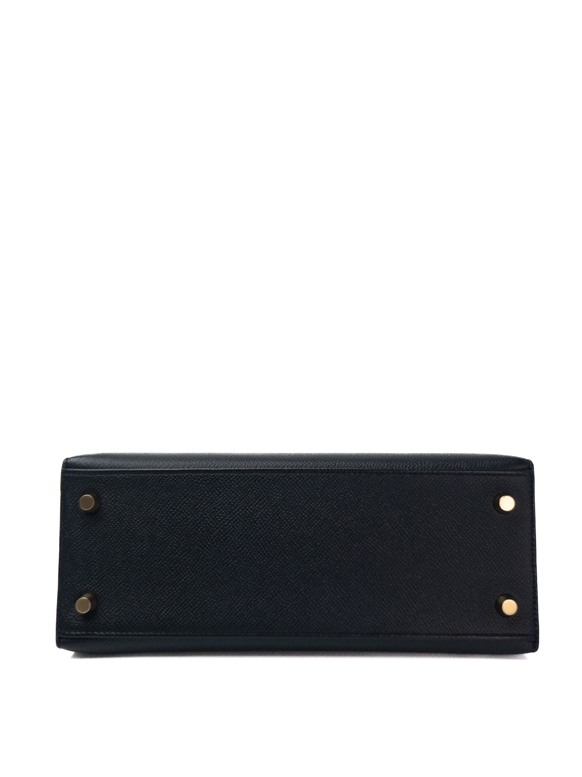Kelly 25 Indigo (can pass as Black) Gold Hardware Epsom Z