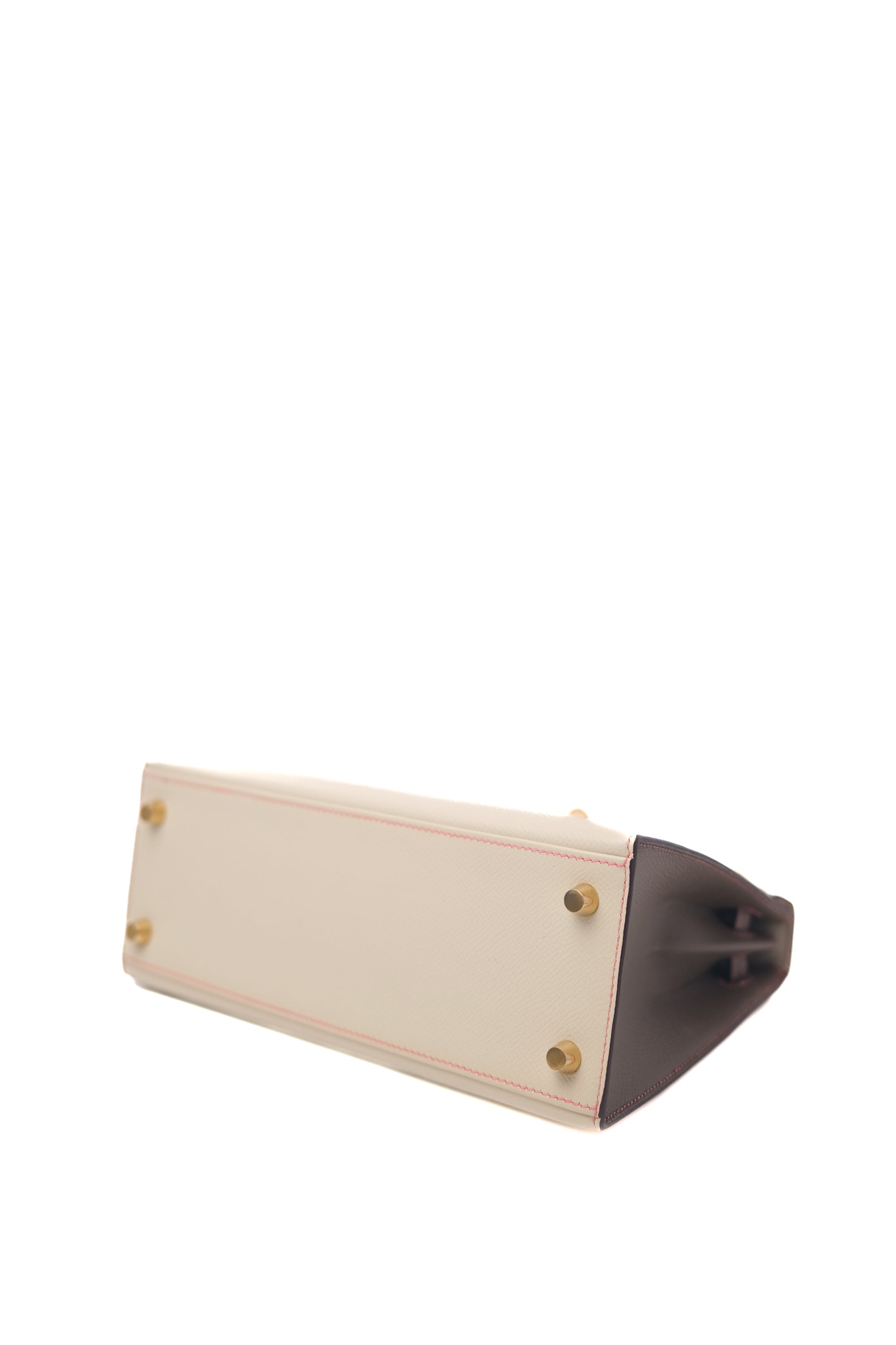 Kelly 25 Nata/Etoupe Brushed Gold Hardware Epsom D