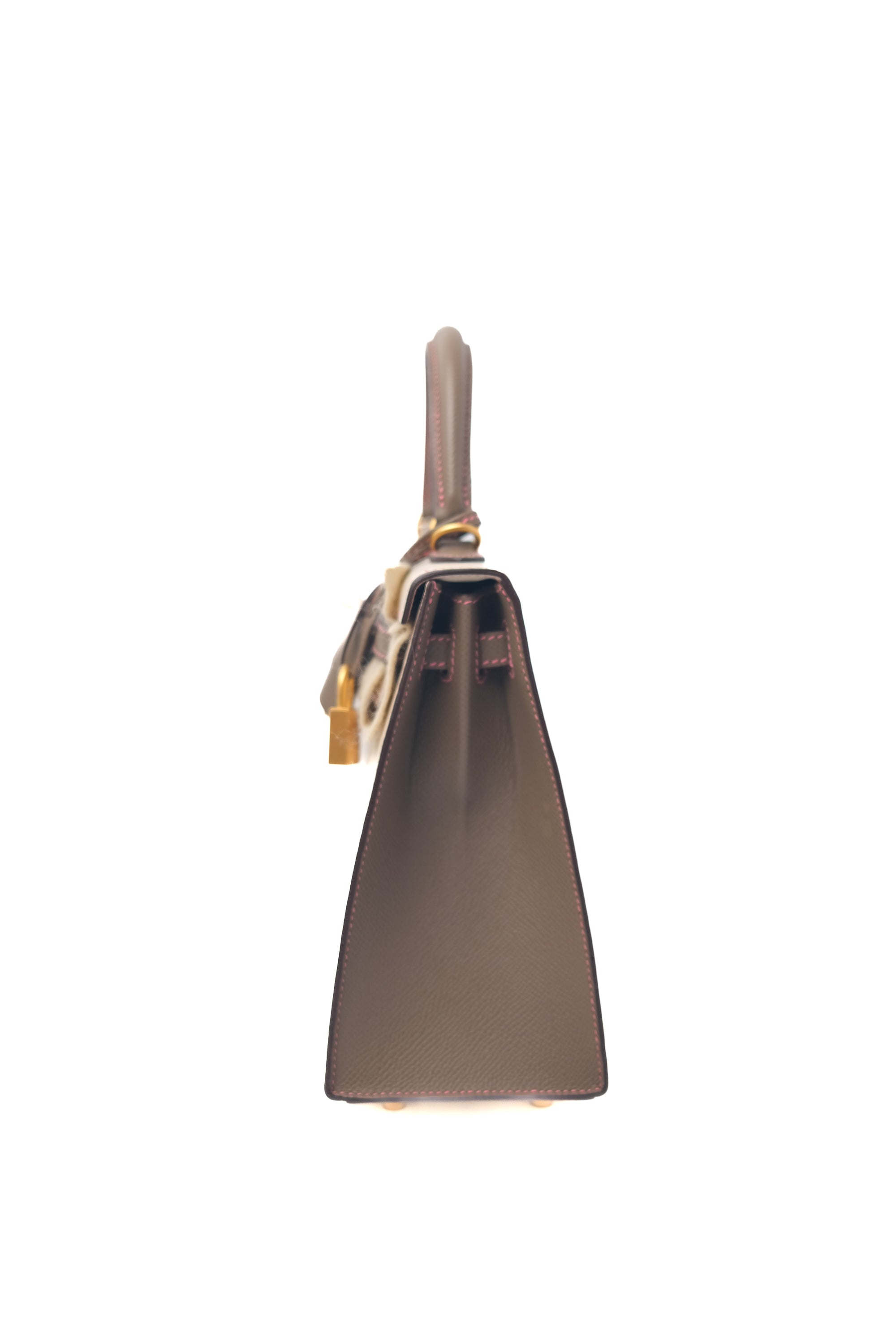 Kelly 25 Nata/Etoupe Brushed Gold Hardware Epsom D