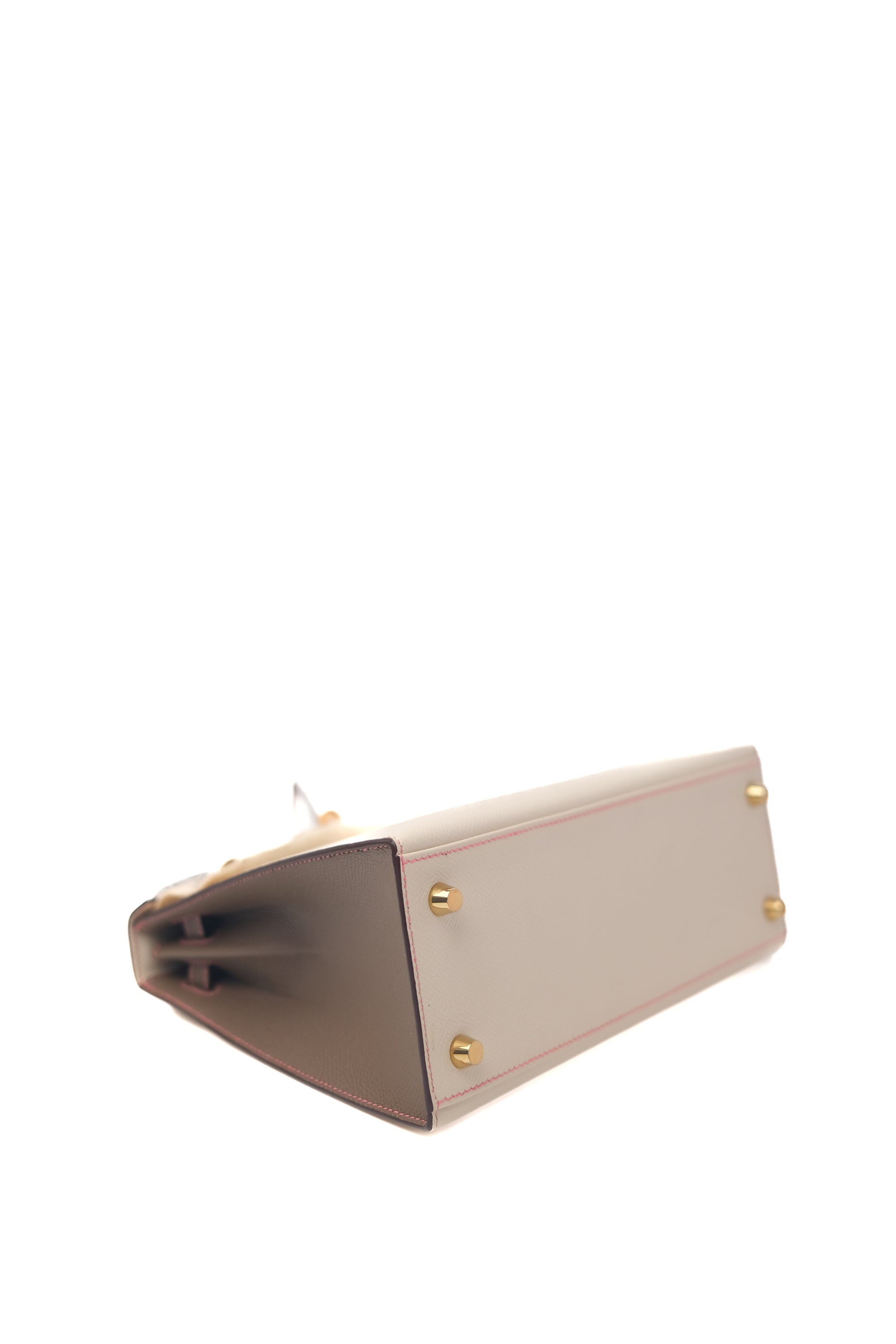 Kelly 25 Nata/Etoupe Brushed Gold Hardware Epsom D
