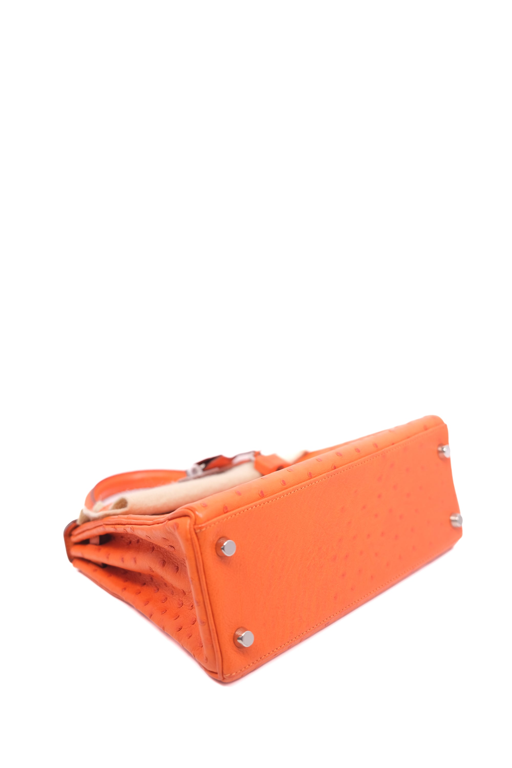Kelly 25 Ostrich Orange