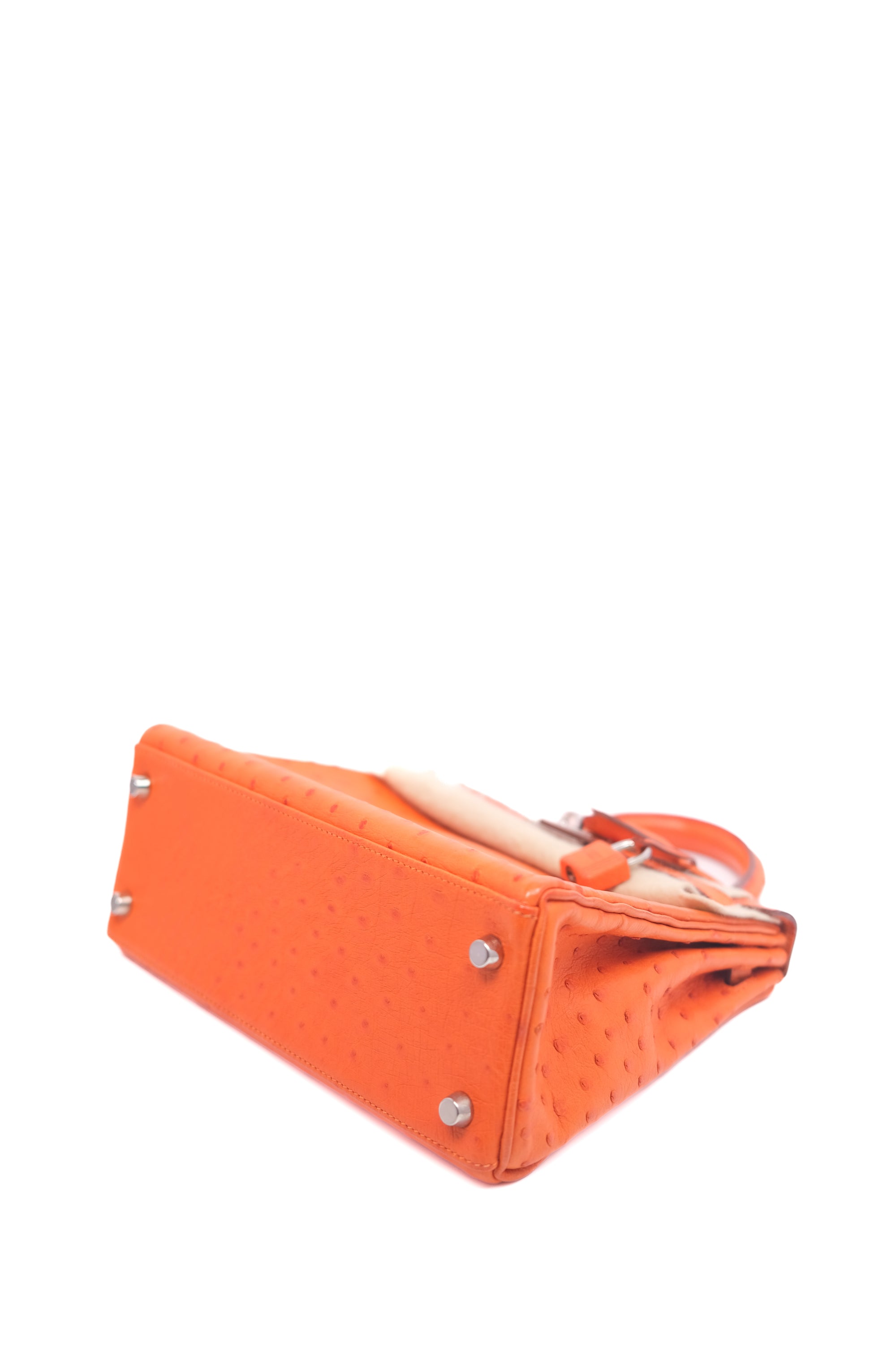 Kelly 25 Ostrich Orange