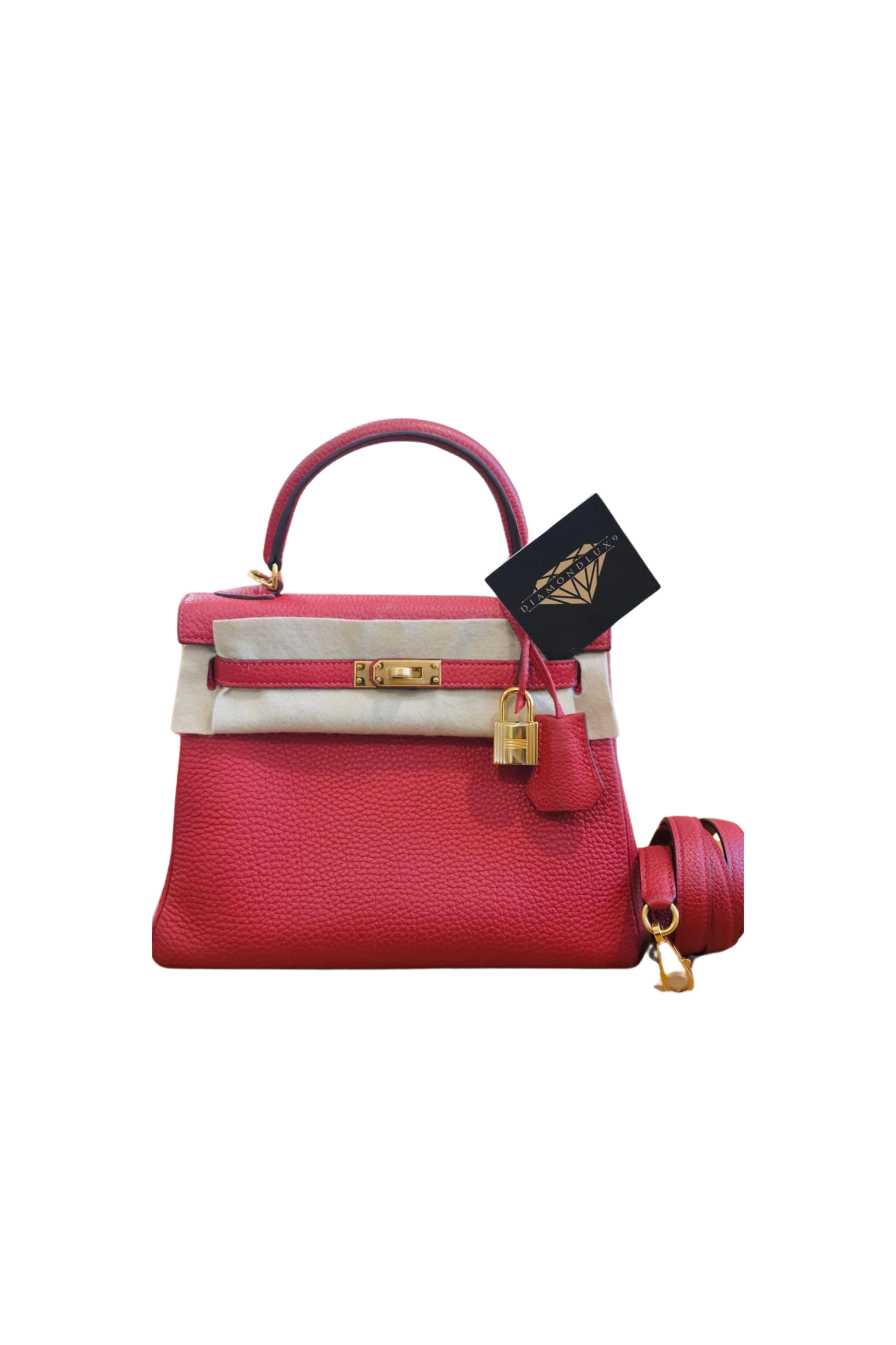 Kelly 25 Rouge Casaque Gold Hardware Togo C