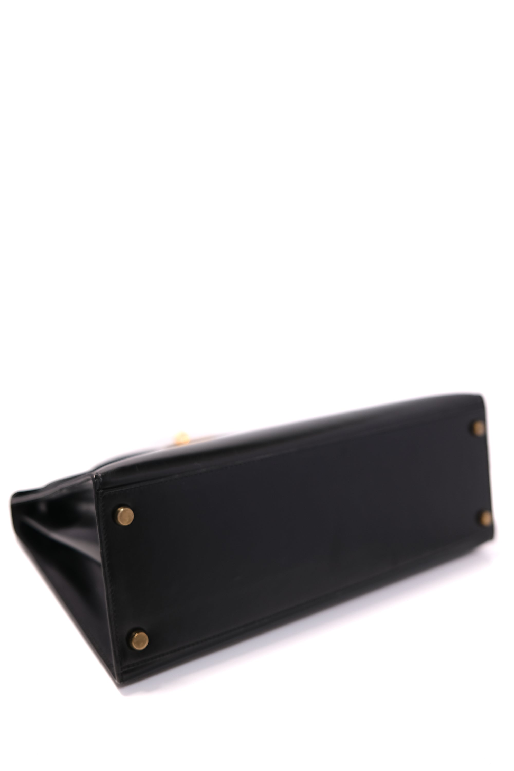 Kelly 32 Noir Gold Hardware Box Leather