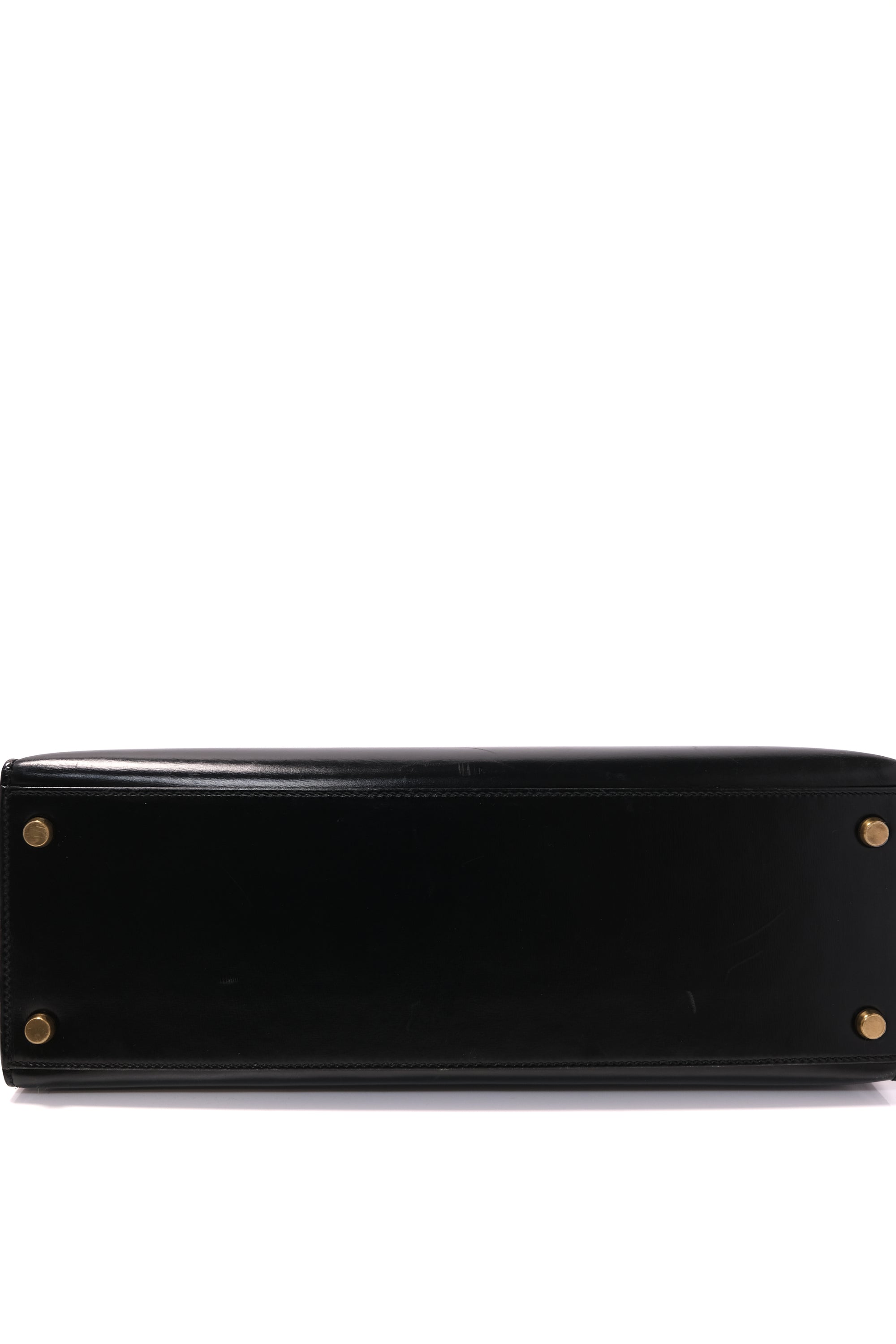 Kelly 32 Noir Gold Hardware Box Leather