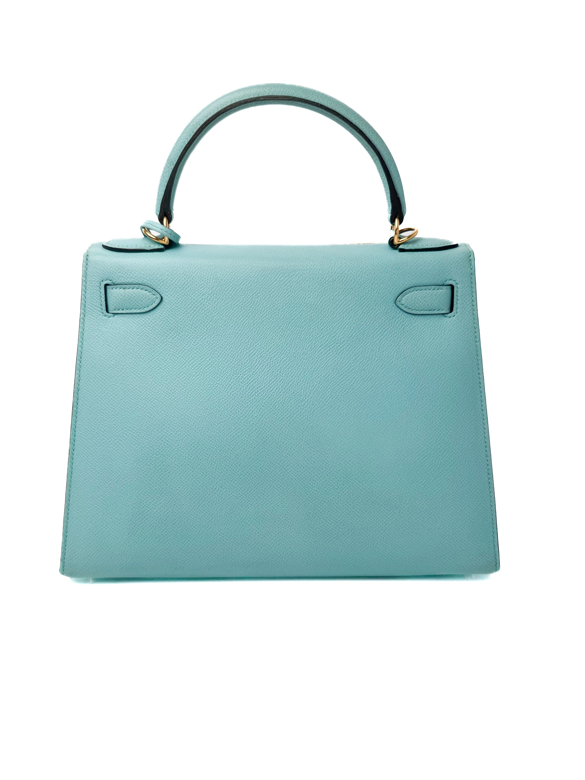 Kelly 28 Bleu Atoll (Tiffany Blue) Gold Hardware Epsom T