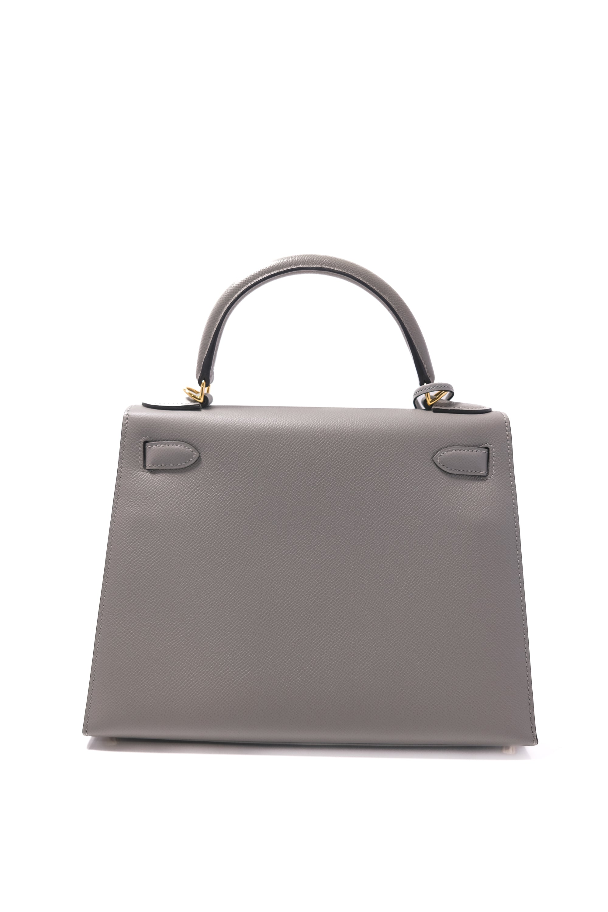 Kelly 28 Gris M Gold Hardware Epsom