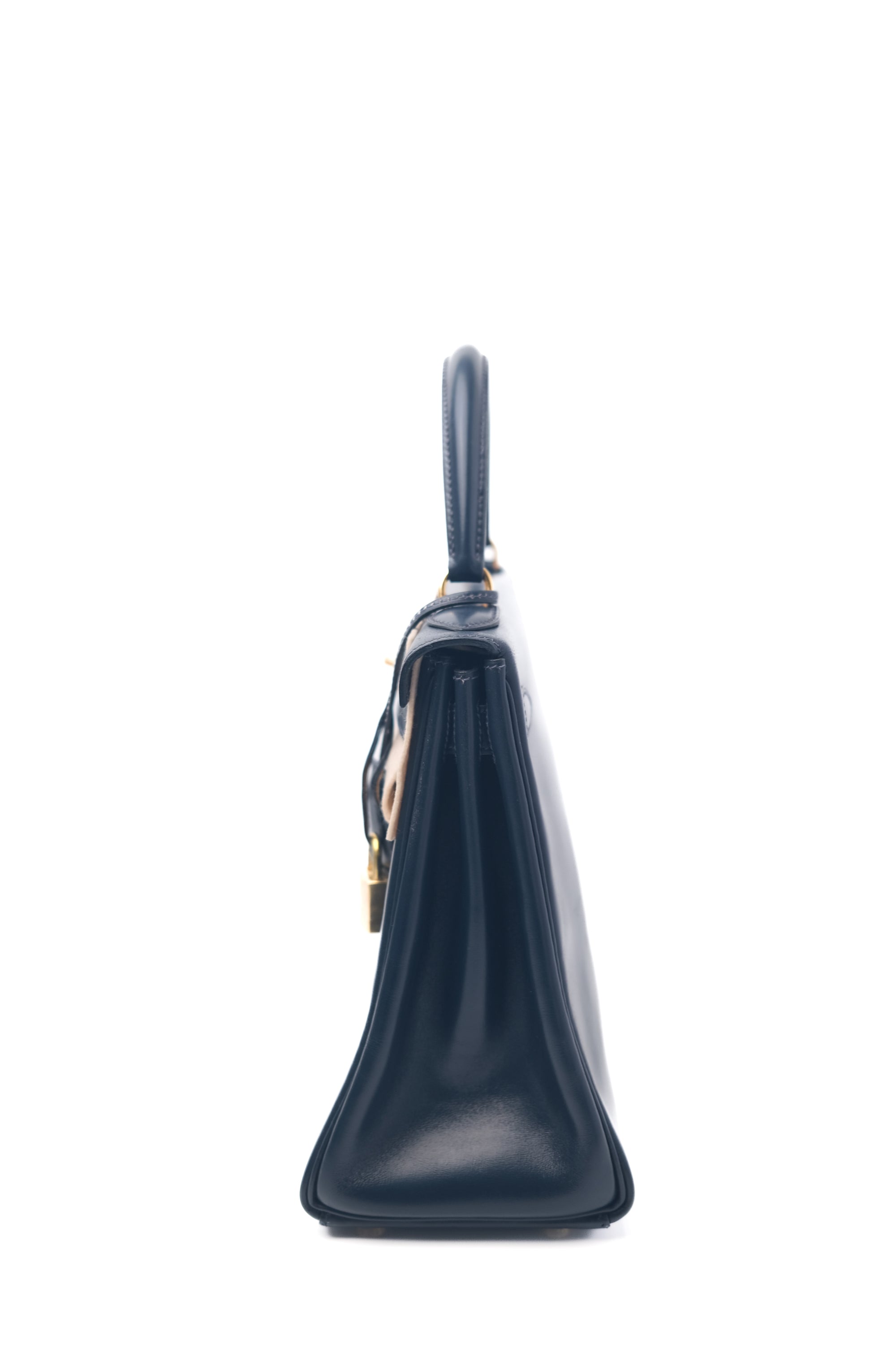 Kelly 28 Indigo (Near Black) Gold Hardware Box 〇Q