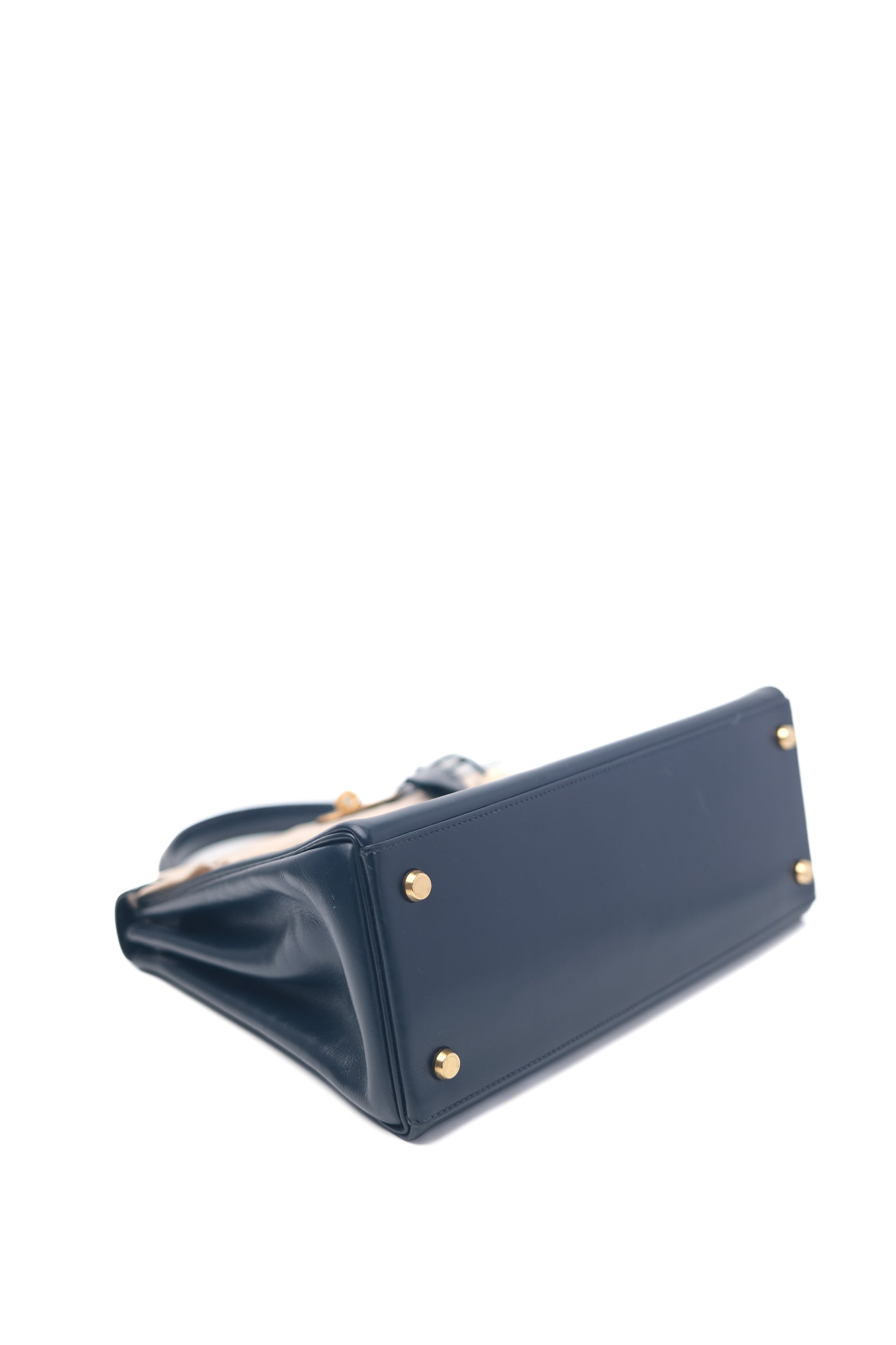 Kelly 28 Indigo (Near Black) Gold Hardware Box 〇Q