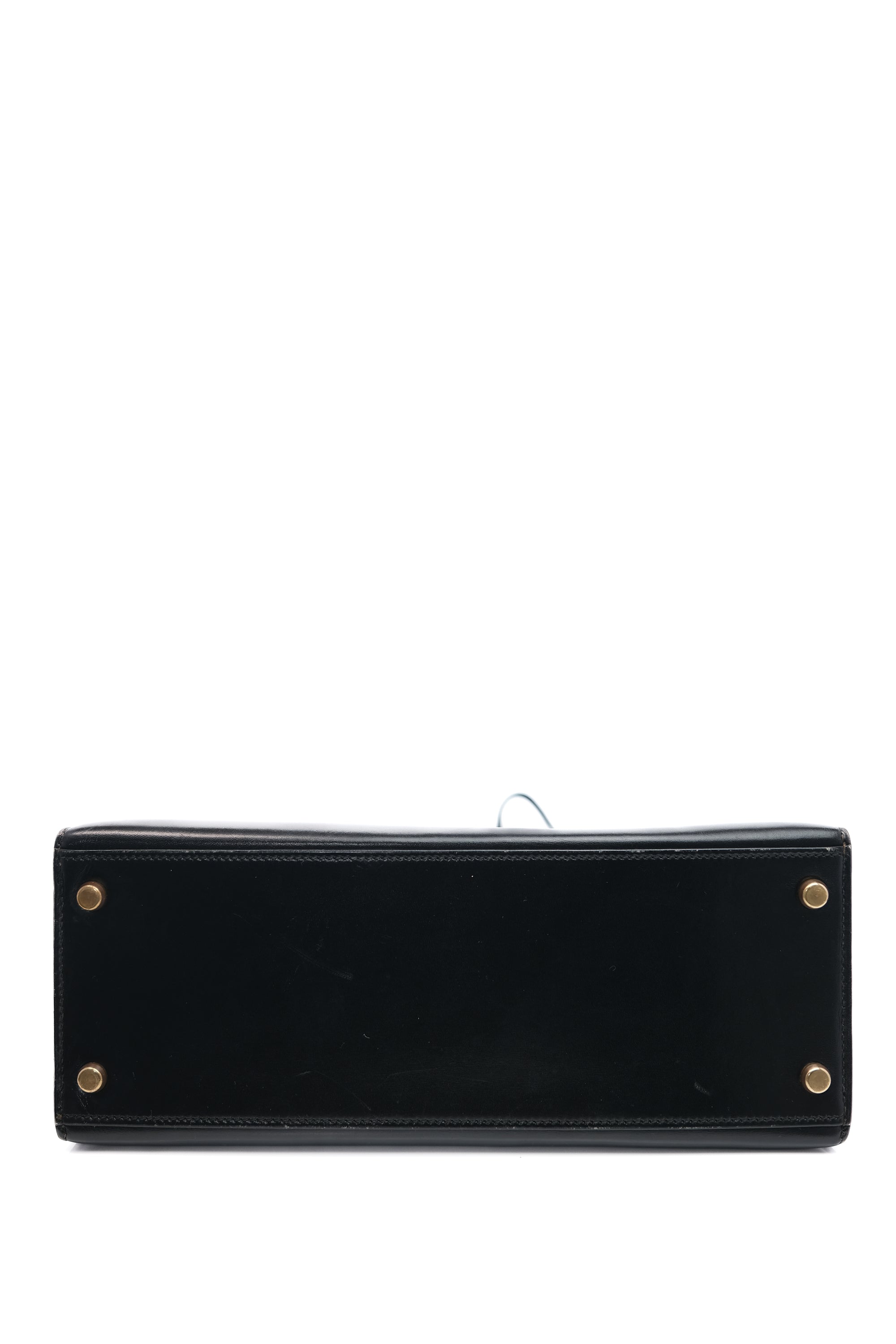 Kelly 28 Noir Gold Hardware Box Leather