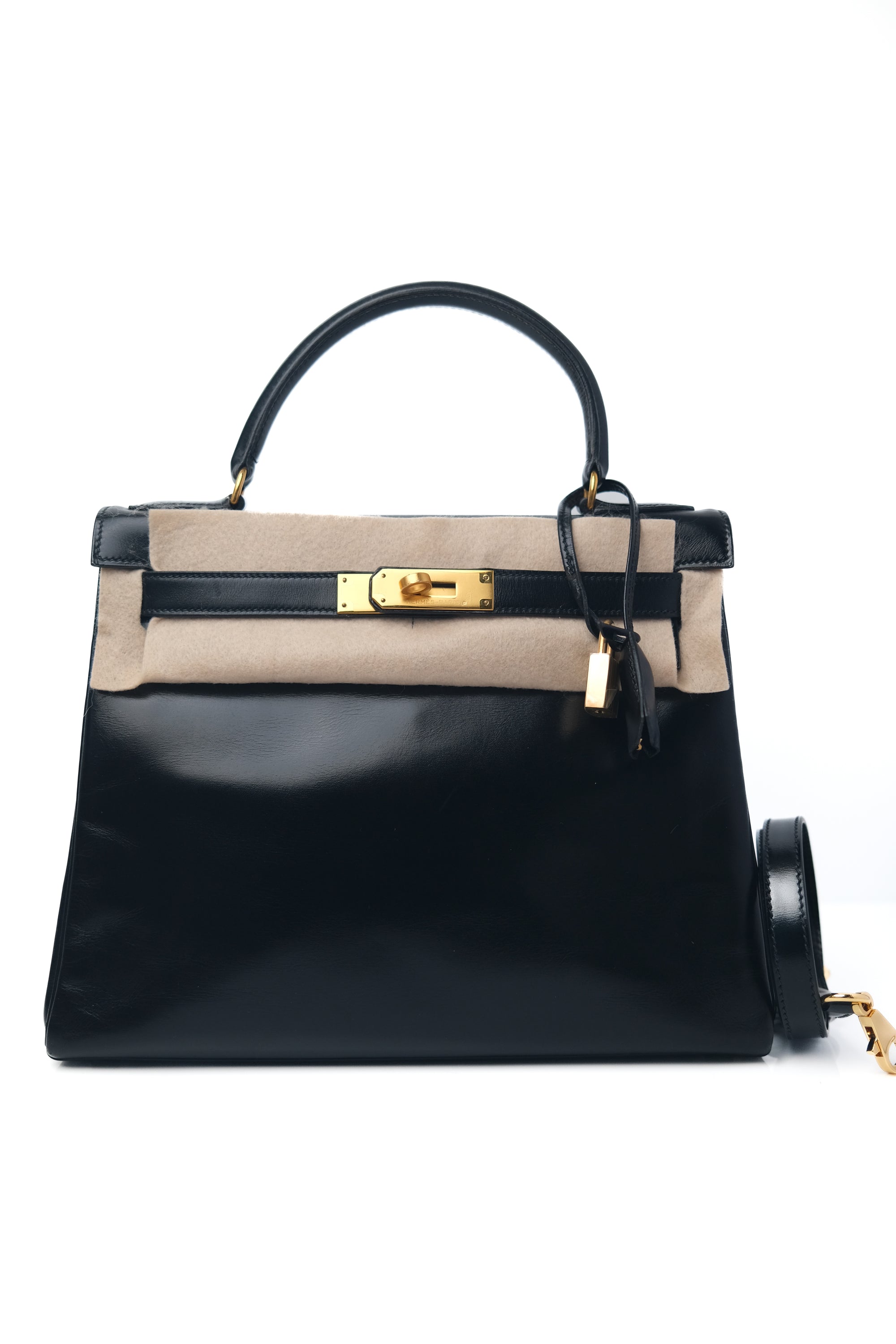 Kelly 28 Noir Gold Hardware Box 〇P