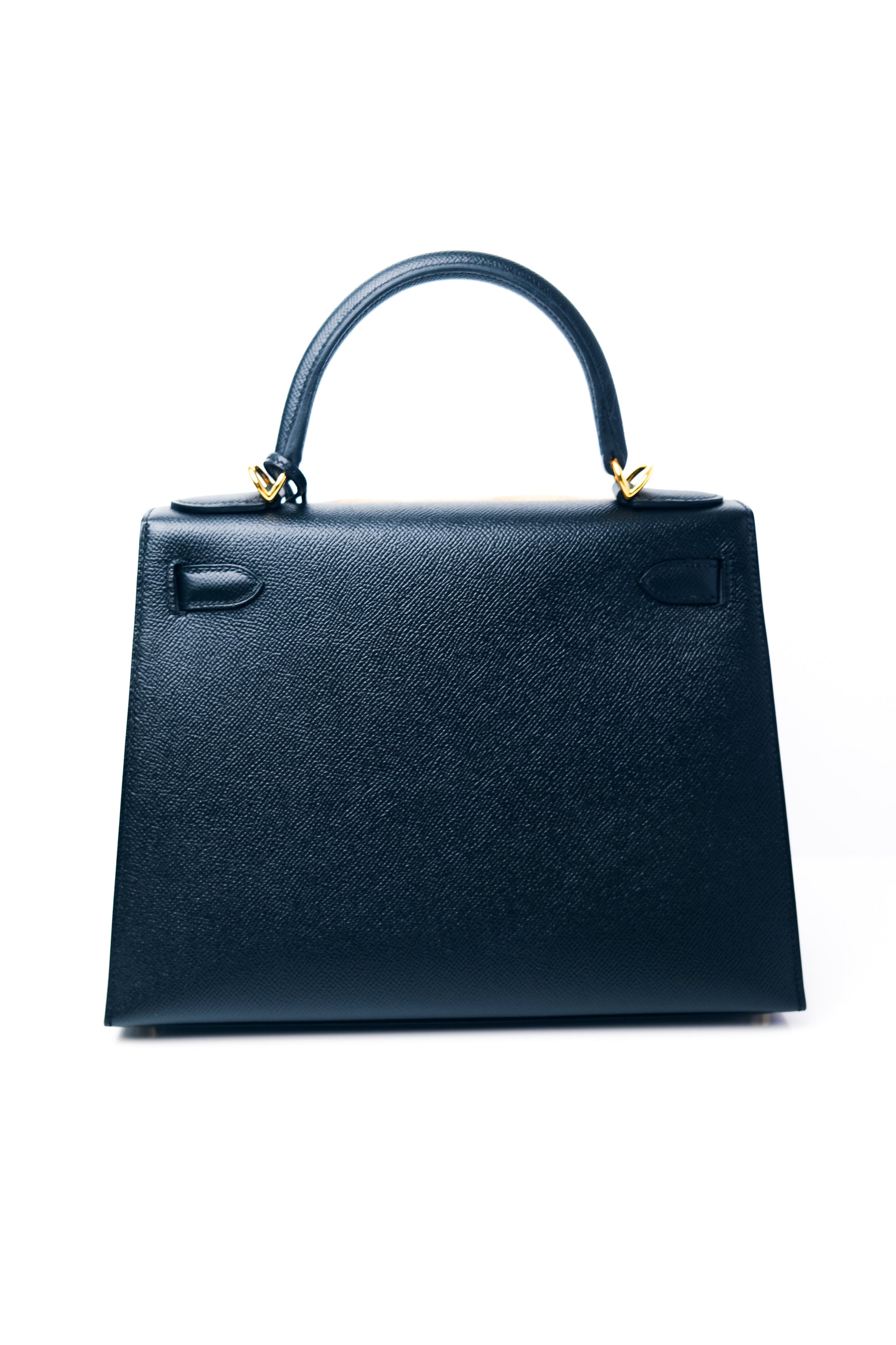 Kelly 28 Noir Gold Hardware Epsom D