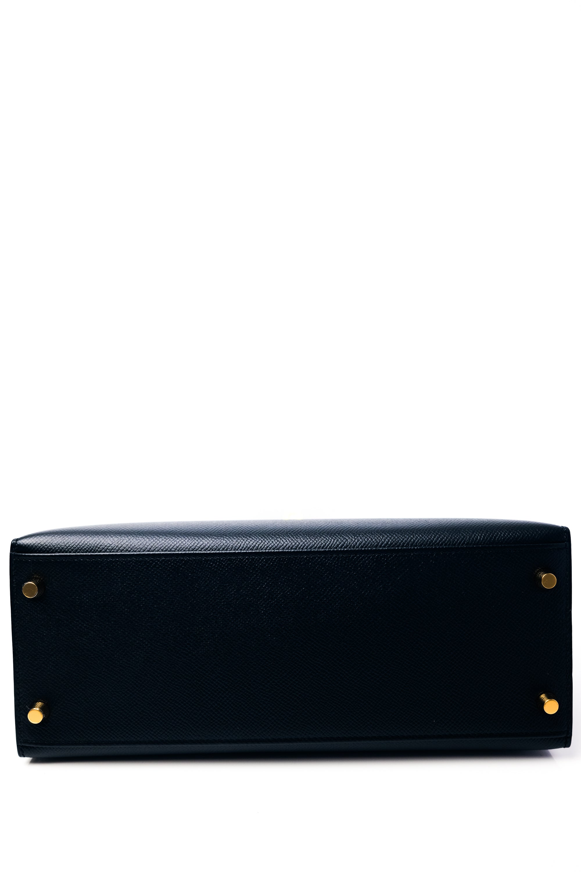 Kelly 28 Noir Gold Hardware Epsom D