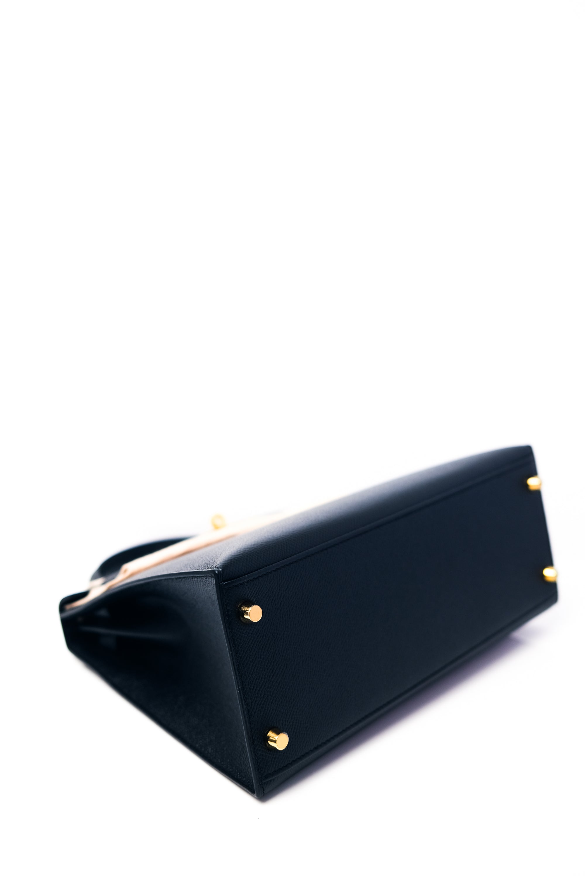 Kelly 28 Noir Gold Hardware Epsom D