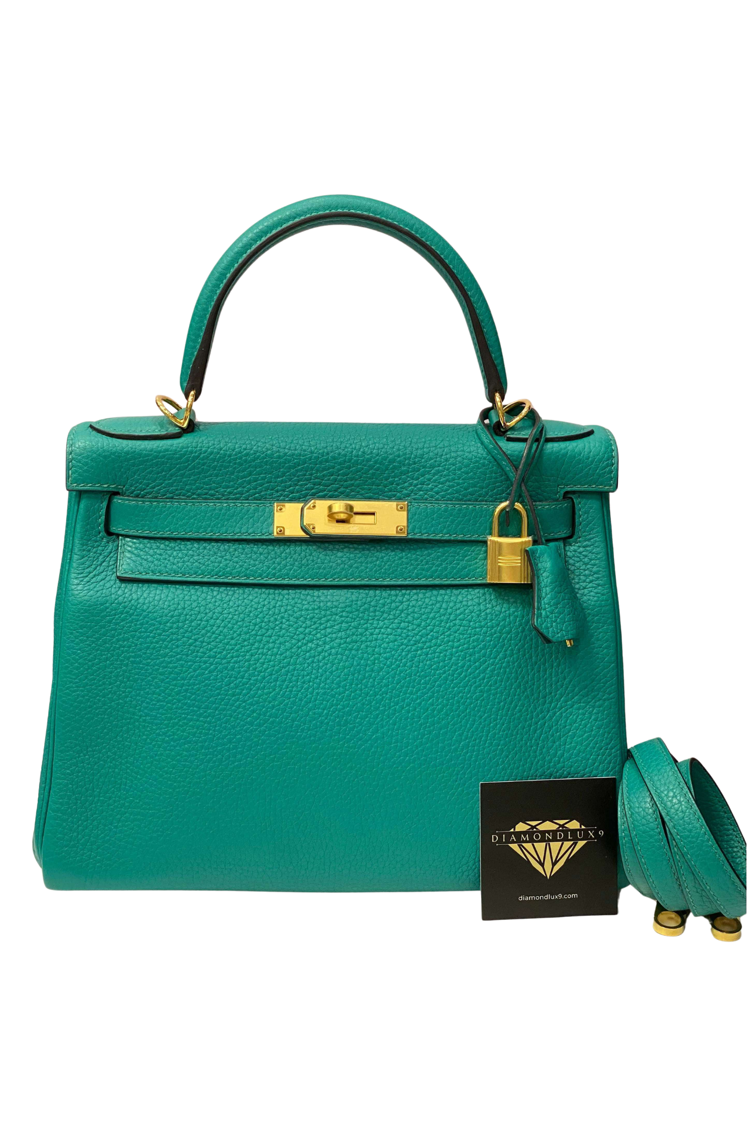 Kelly 28 Vert Verone Gold Hardware Togo A