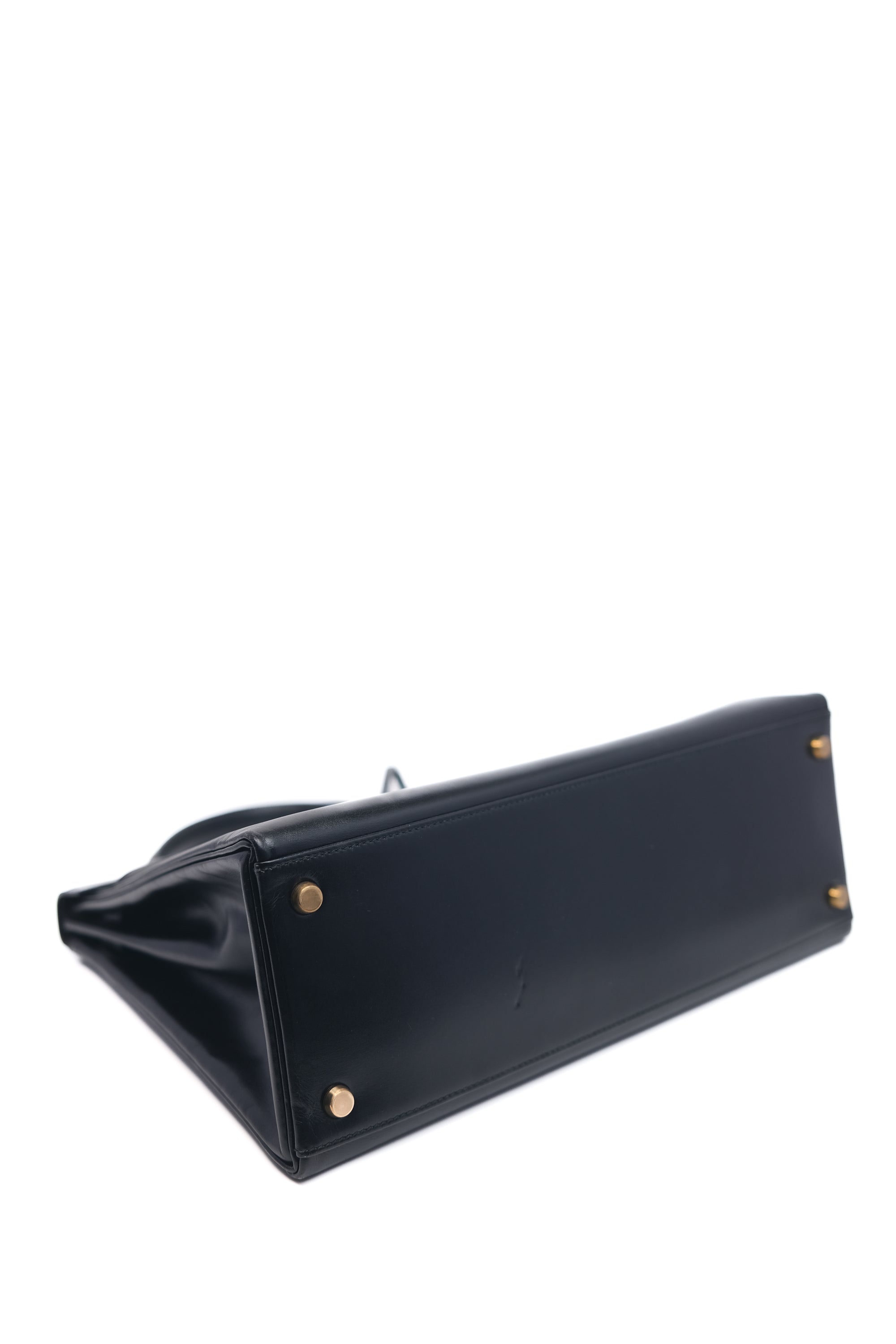 Kelly 32 Noir GHW Retourne Box Leather