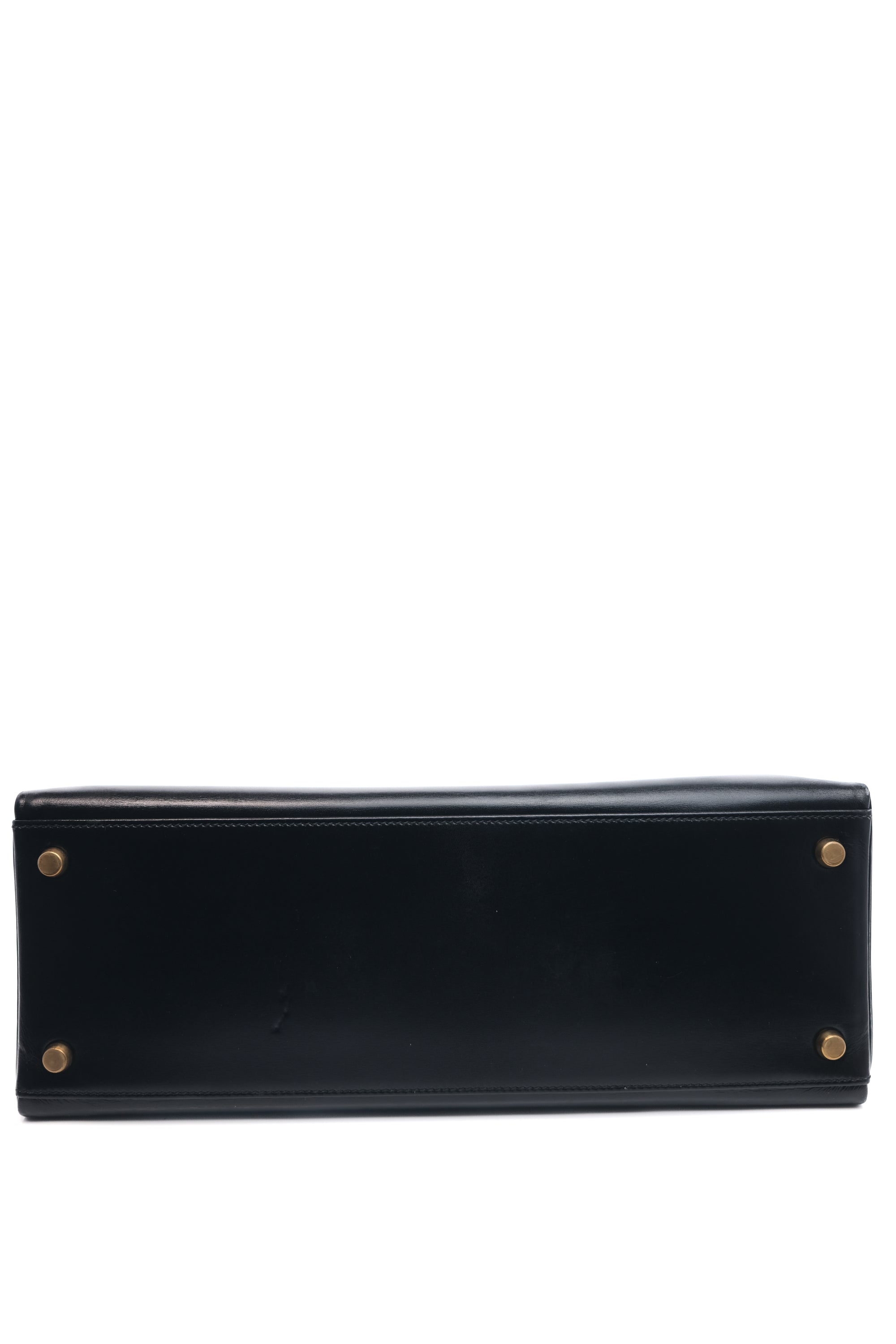 Kelly 32 Noir GHW Retourne Box Leather