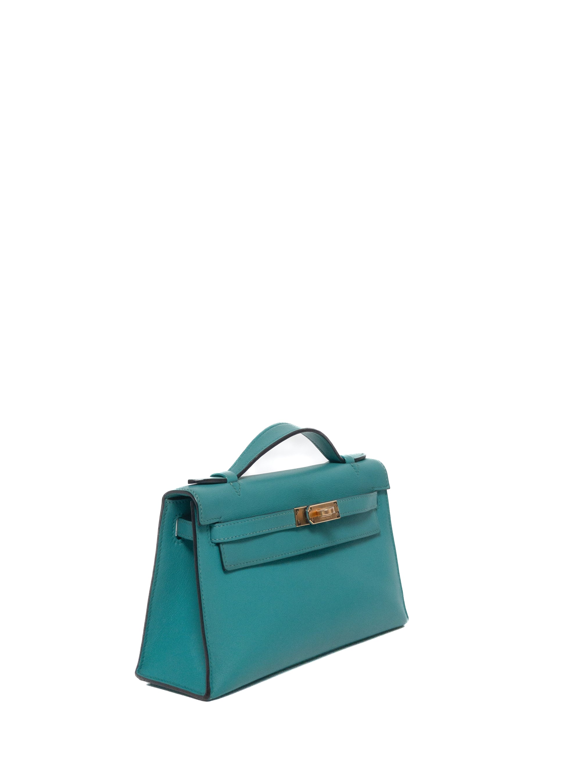 Kelly Pochette Vert Verone Gold Hardware X