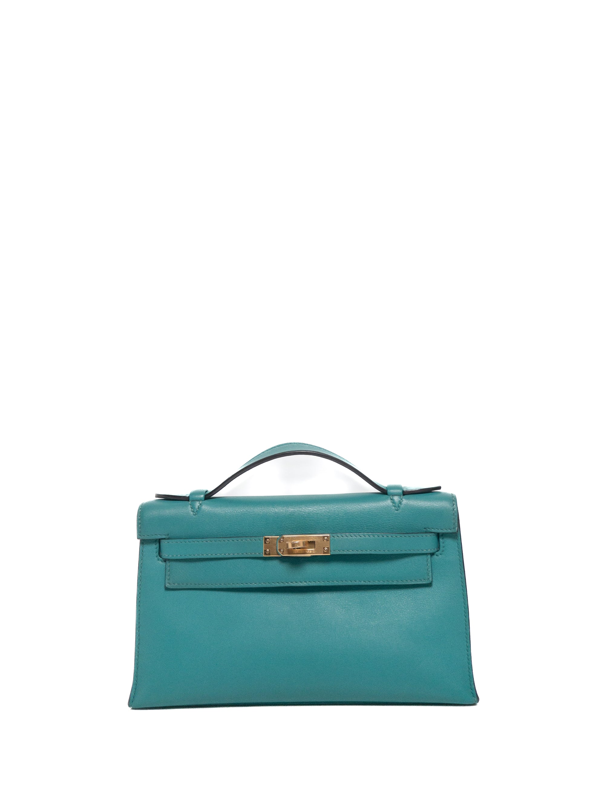Kelly Pochette Vert Verone Gold Hardware X