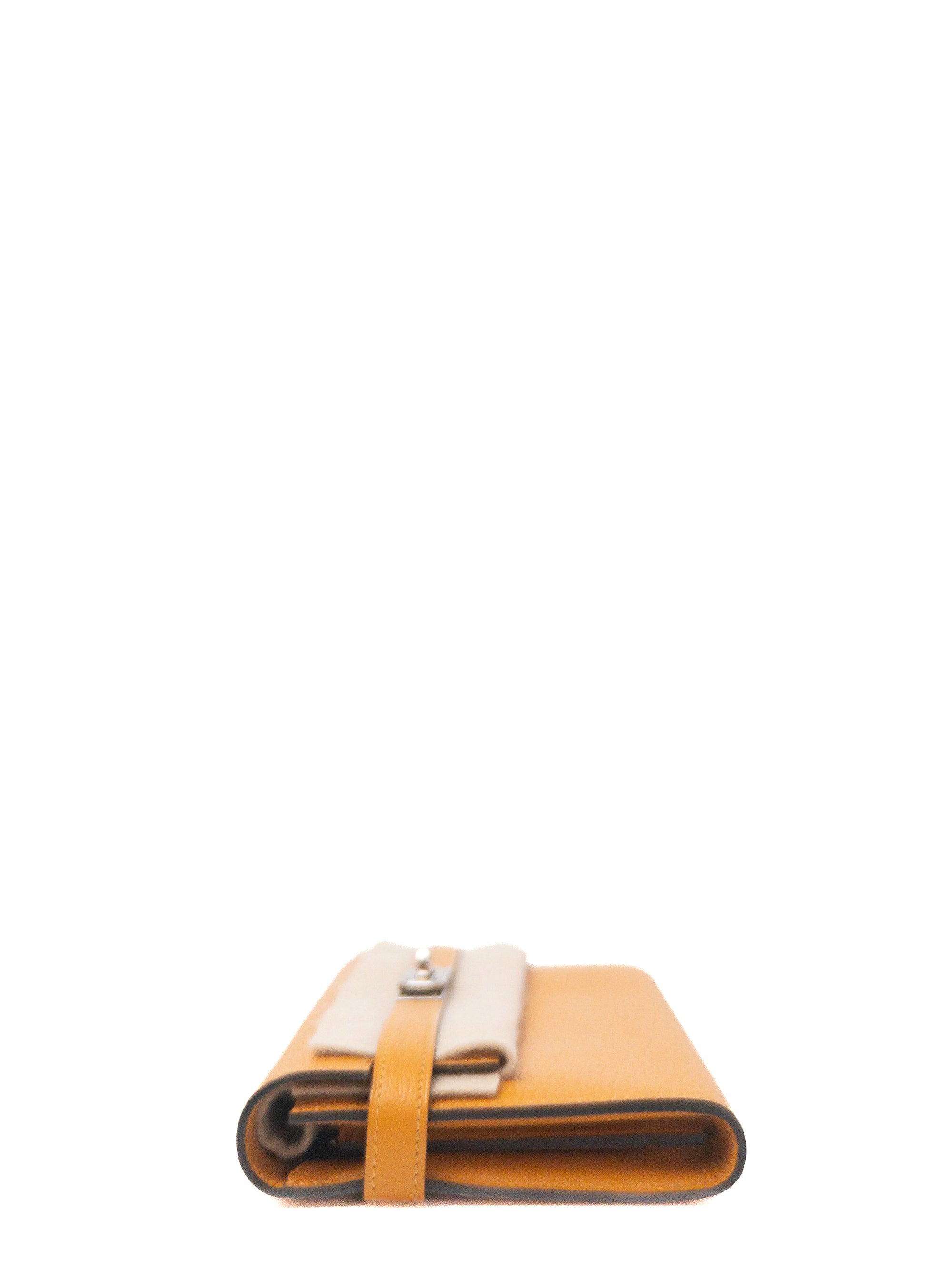 Kelly Wallet Moutarde Palladium Hardware Chevre A