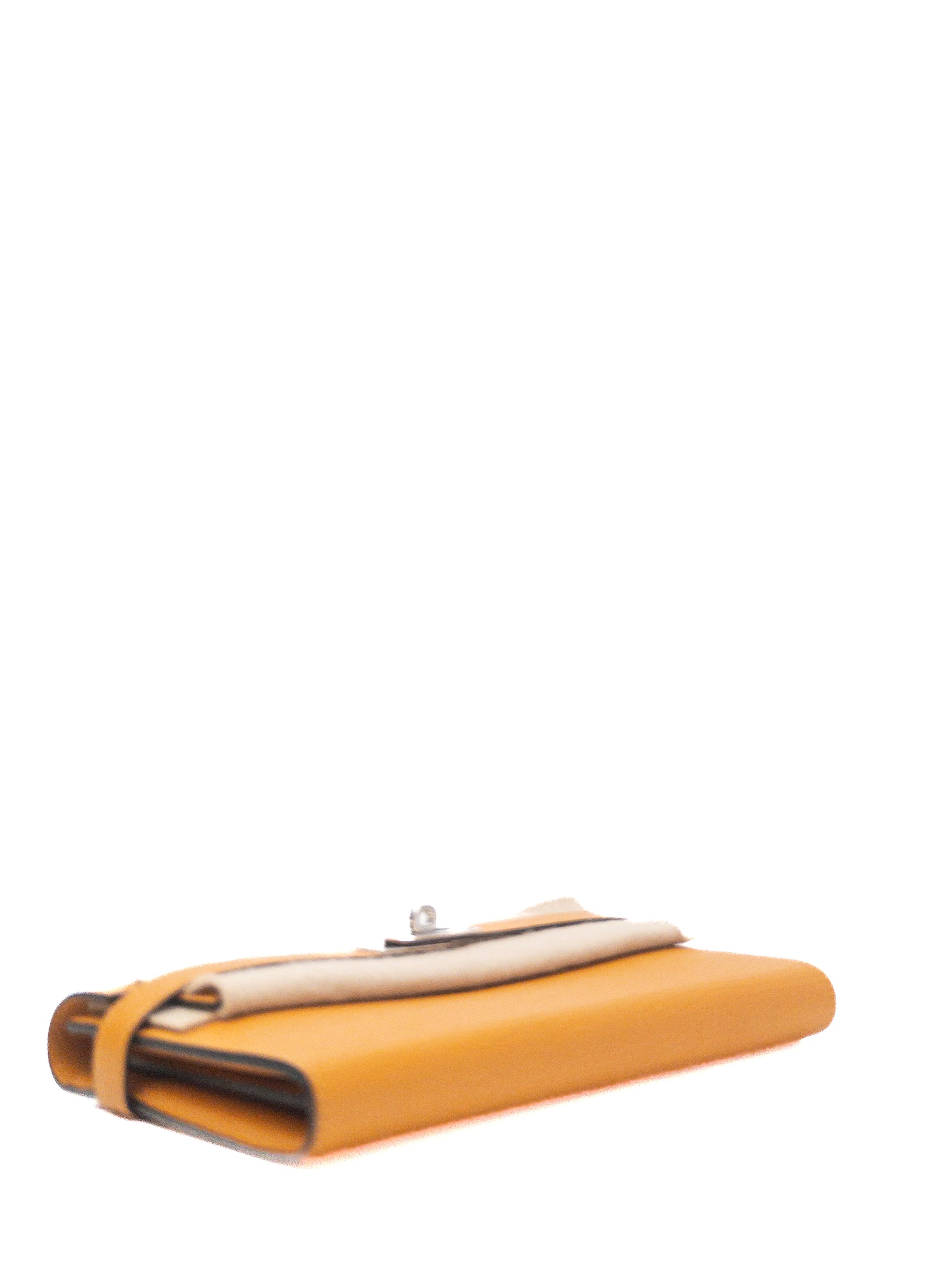 Kelly Wallet Moutarde Palladium Hardware Chevre A