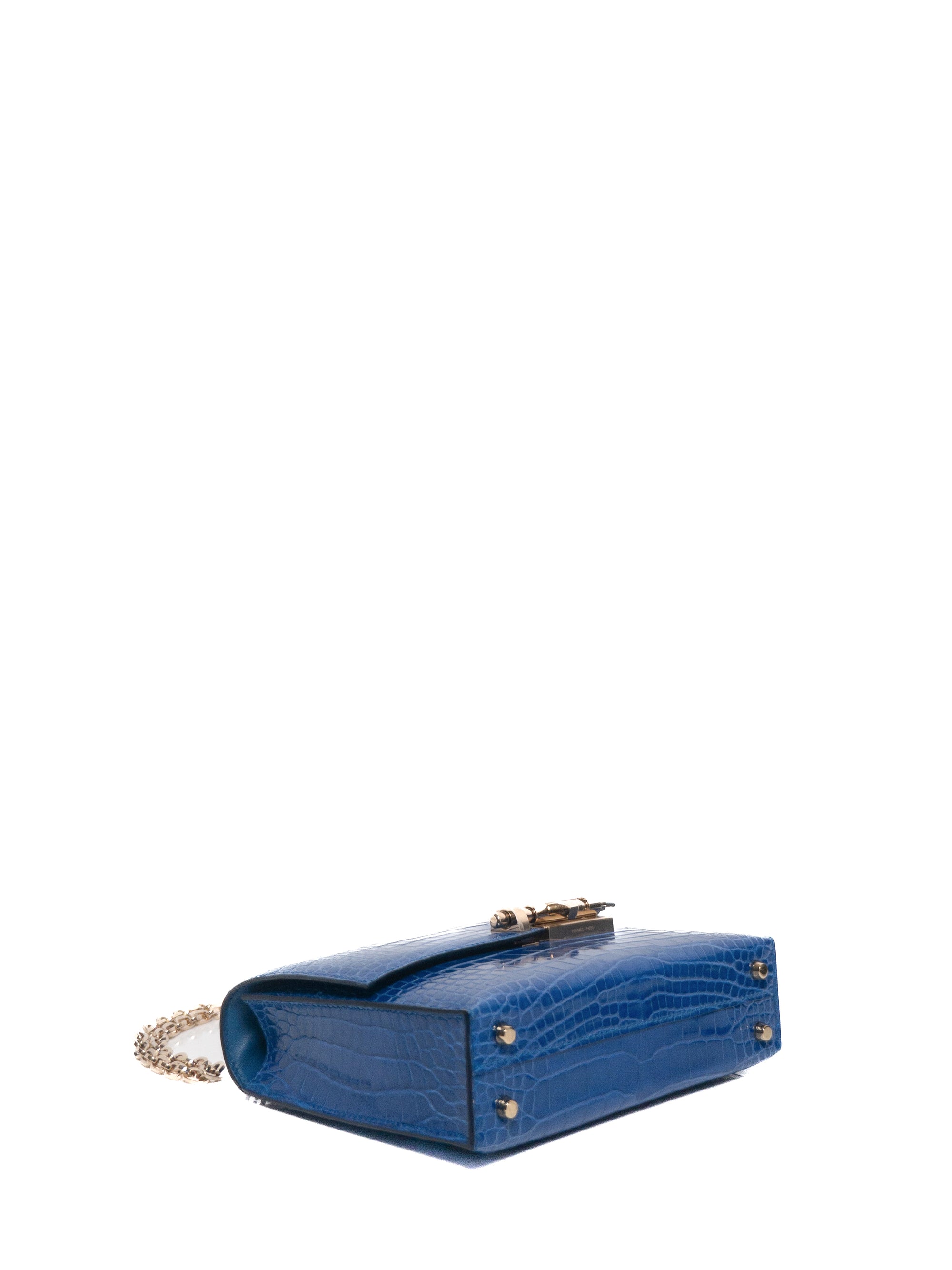 Mini Verrou Alligator Mykonos Gold Hardware D