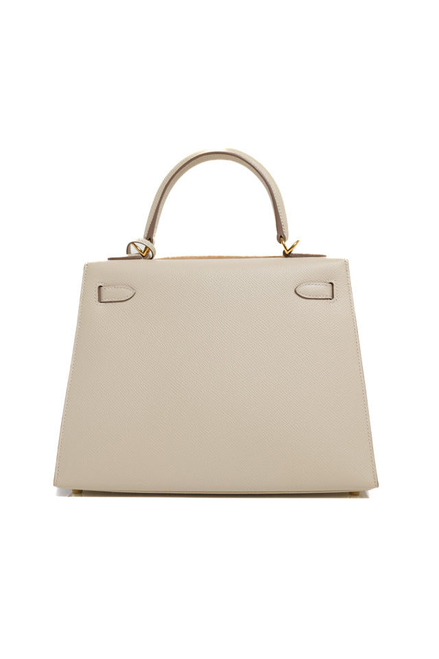 Kelly 25 Craie Gold Hardware Epsom Z