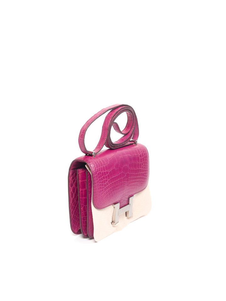 Constance 18 Alligator Rose Scheherazade Palladium Hardware □R