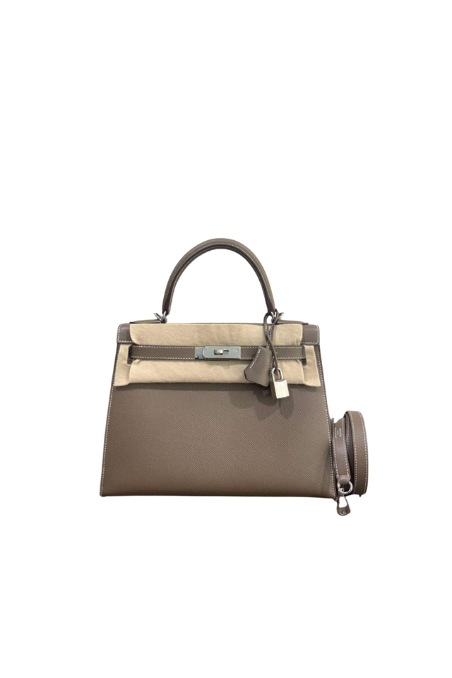 Kelly 28 Etoupe Palladium Hardware Epsom U