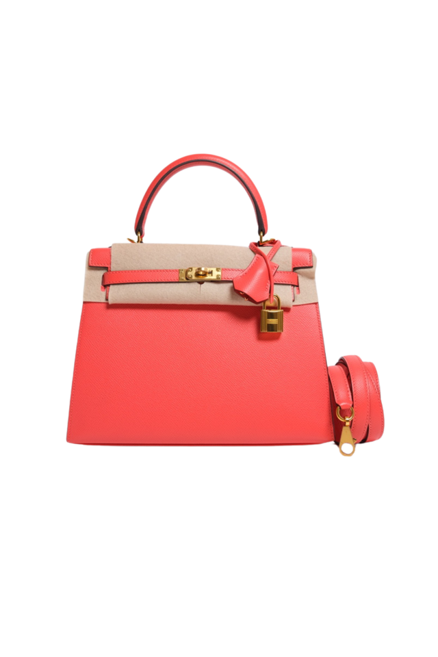Kelly 25 Rose Jaipur Gold Hardware Epsom A